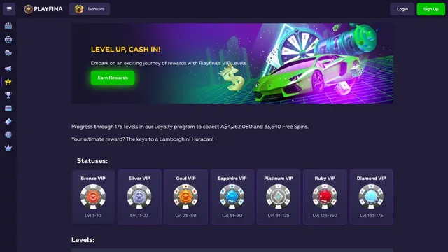 playfina v2 casino loyalty program
