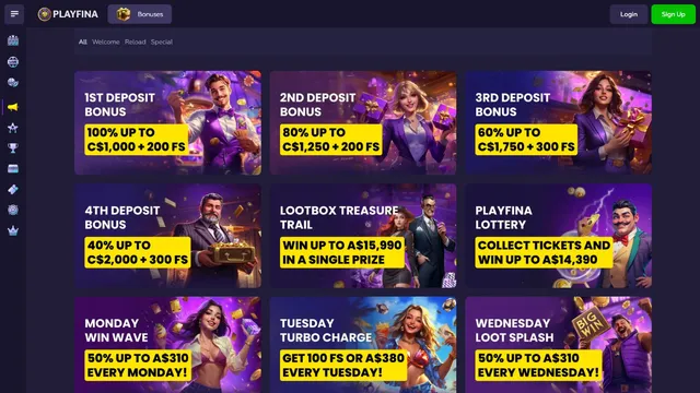playfina v2 casino promotions