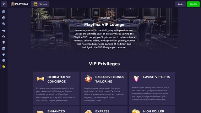 playfina v2 casino vip club
