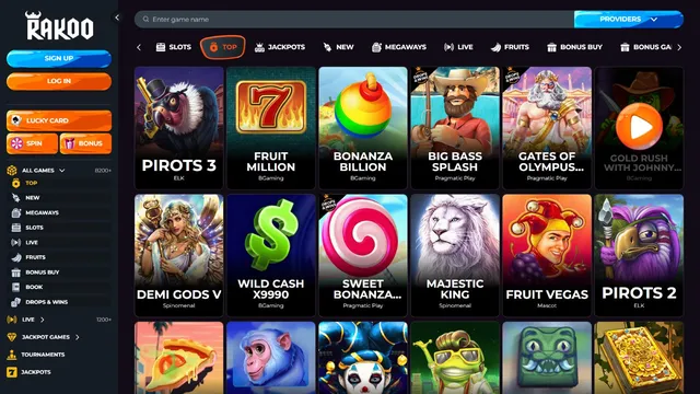 rakoo casino games