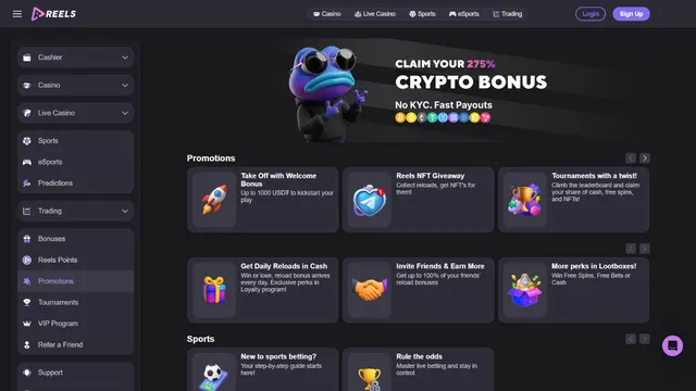 reels.io casino promotions