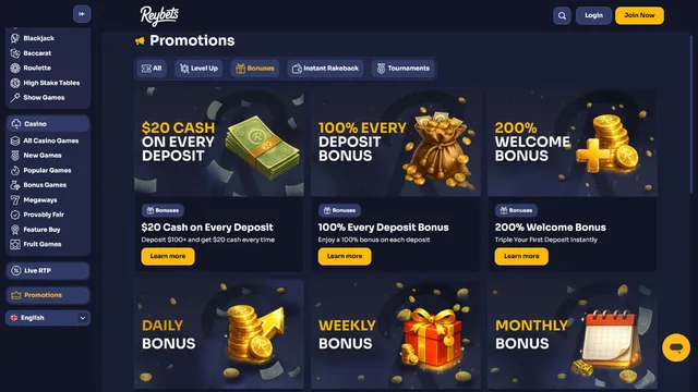 reybets casino promotions