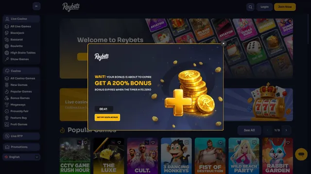 reybets casino welcome bonus