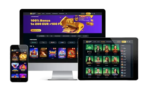 rocketplay casino website screens