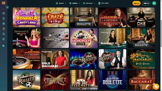 rokubet casino live games