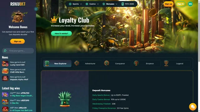 rokubet casino loyalty program