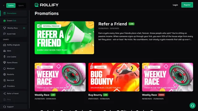 rollify casino promotions