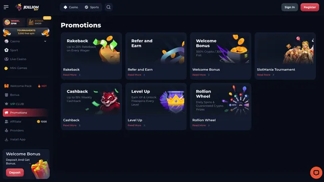 rollion casino promotions