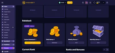 roobet casino bonus experience 2 icon