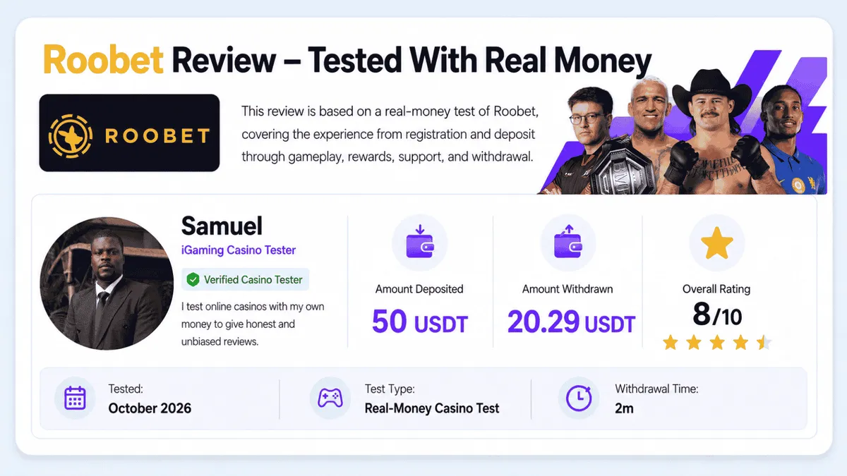 roobet casino test details
