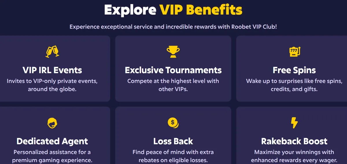 roobet casino vip benefits