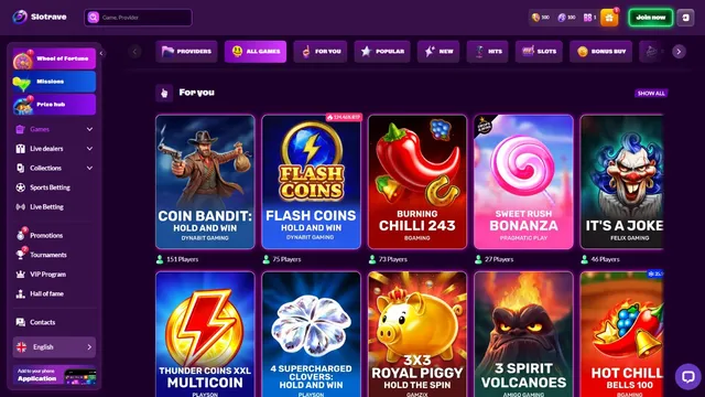 slotrave casino games