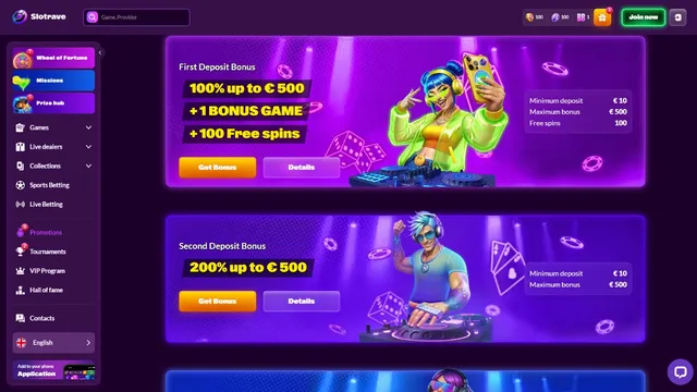 slotrave casino promotions