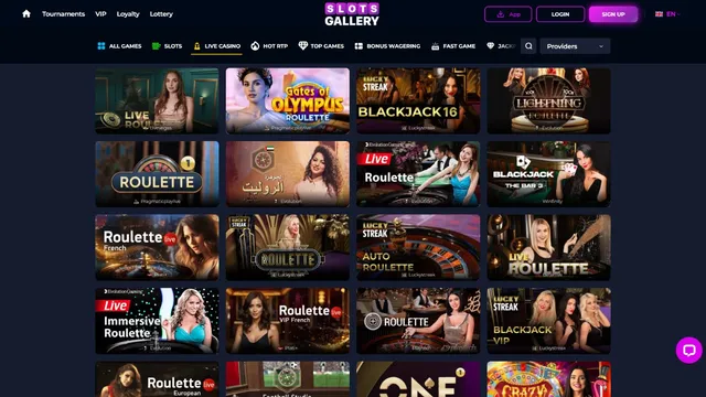 slots gallery casino live games