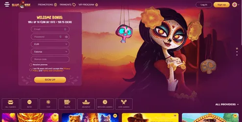 slotvibe casino website screen