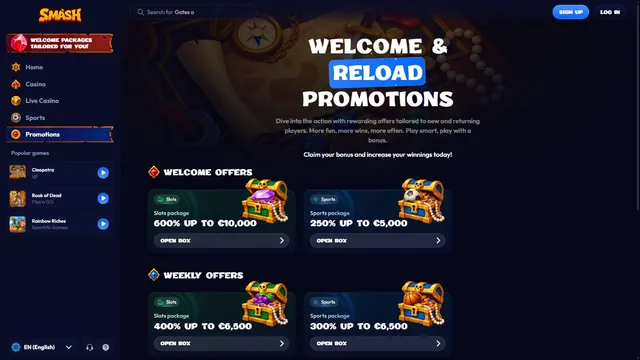 smash casino promotions