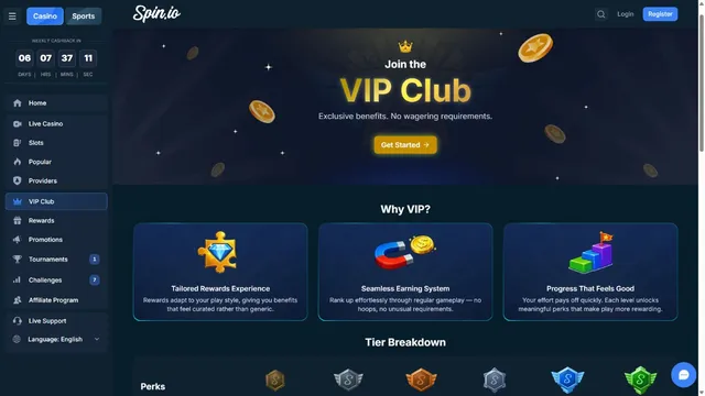 spin.io casino vip club