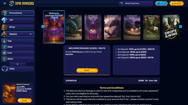spindragons casino promotions