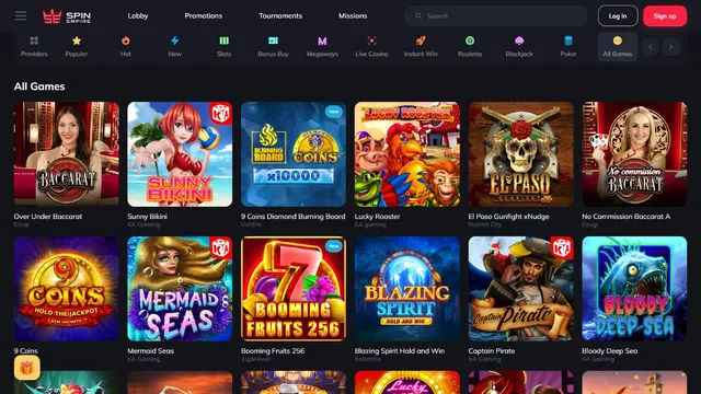 spinempire casino games