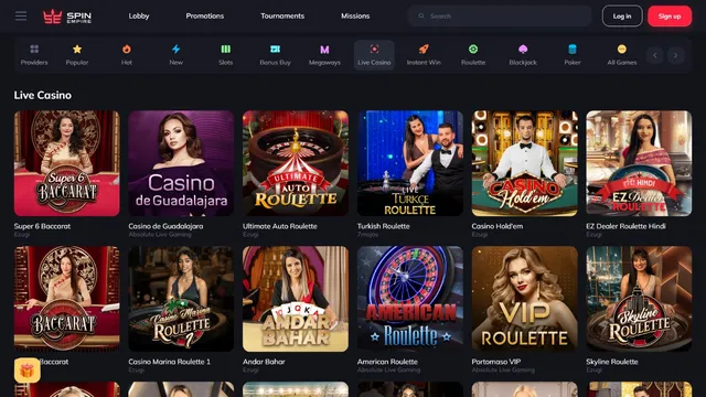 spinempire casino live games