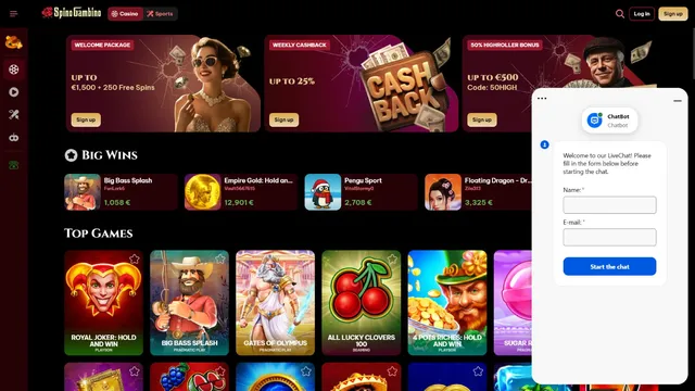 spinogambino casino support