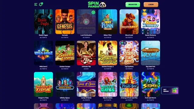spinpanda casino live games