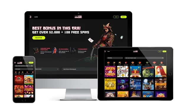 spinsamurai casino website screens