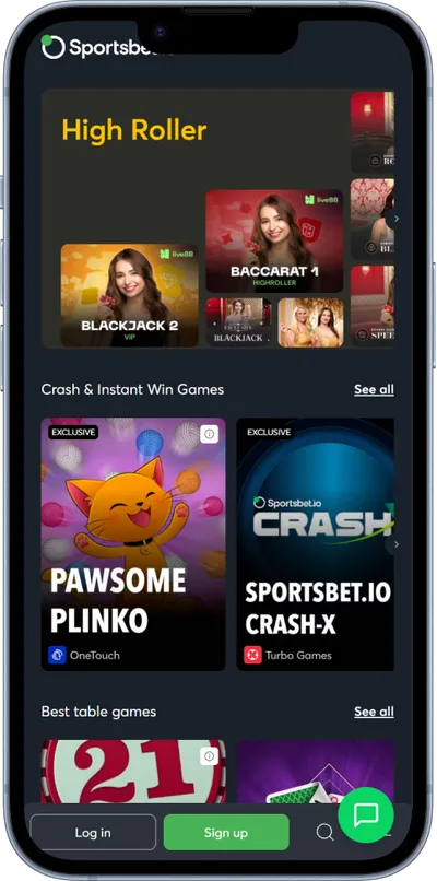 sportsbet casino phone games