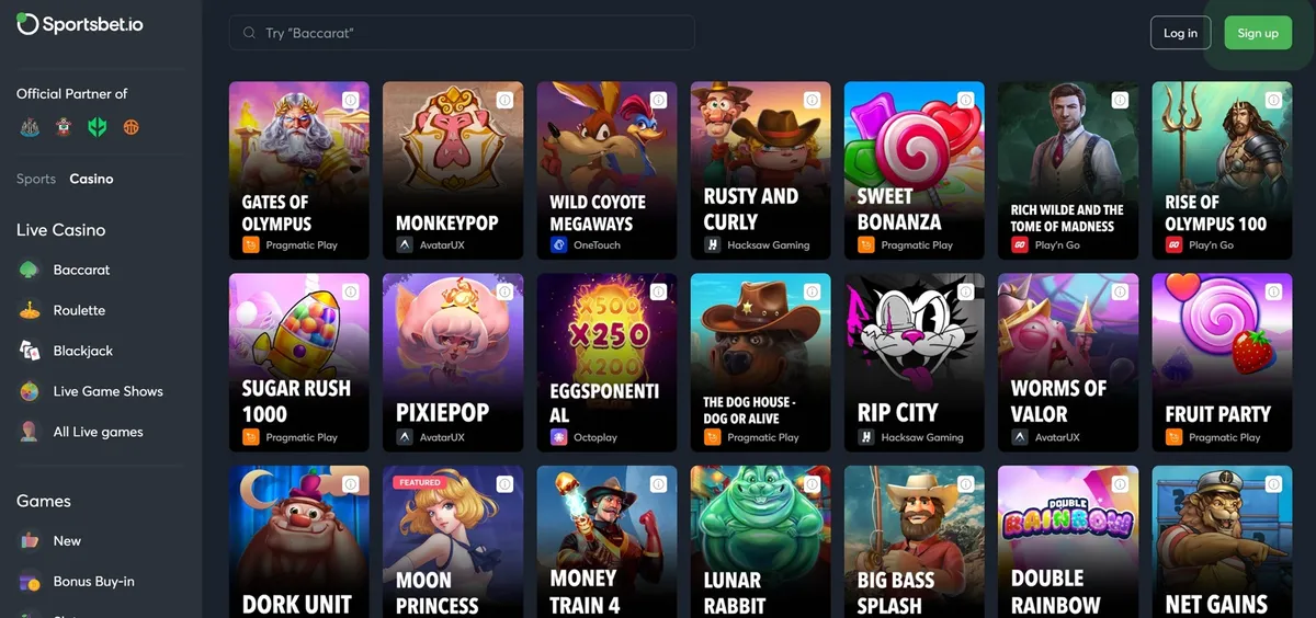 sportsbet.io casino full screen