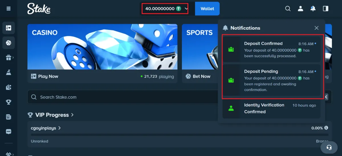 stake casino deposit 2 icon