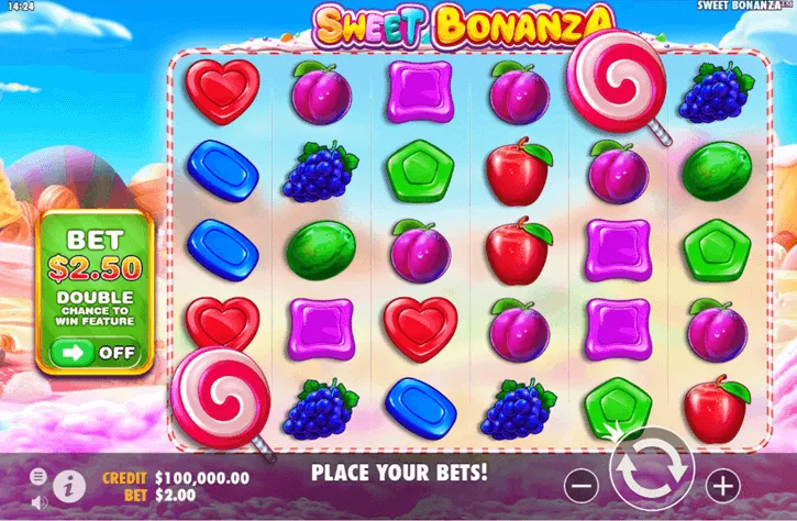 sweet bonanza slot screen