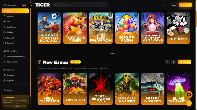 tiger casino games