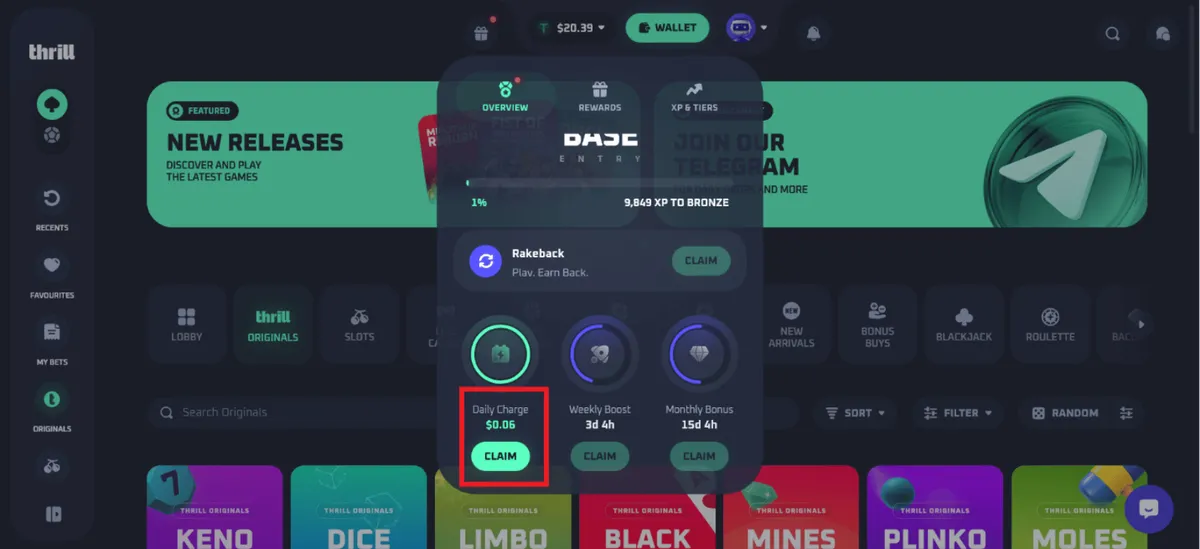 thrill casino rewards 2 icon