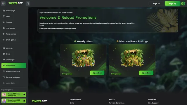 tiketabet casino promotions
