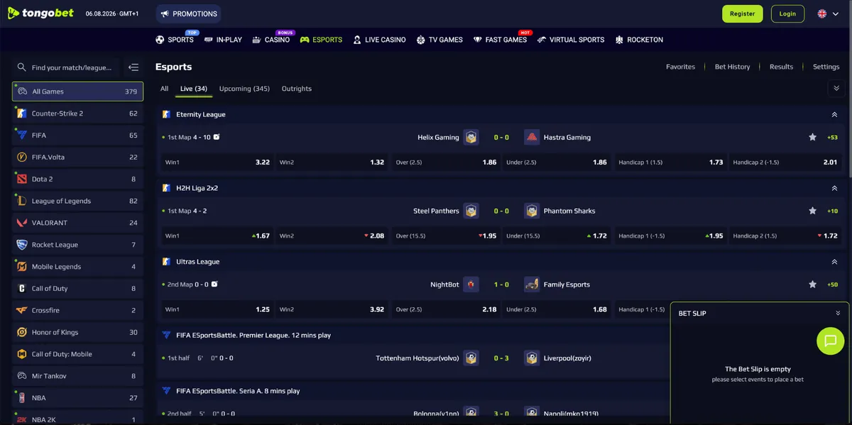 tongobet casino esports icon