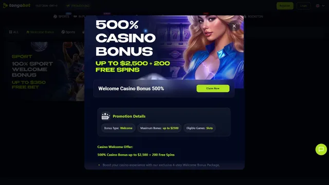 tongobet casino welcome bonus