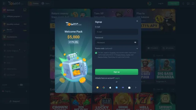 towerbet casino registration