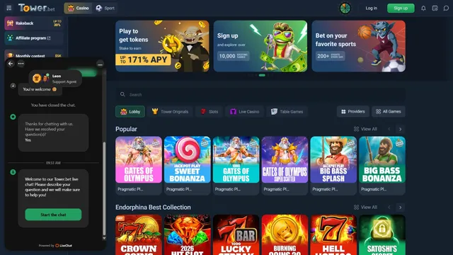 towerbet casino support