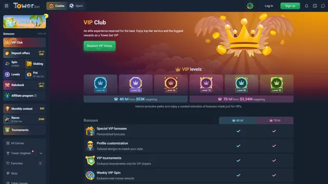 towerbet casino vip club