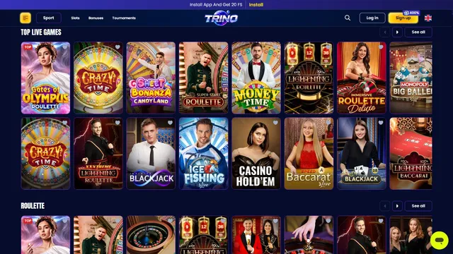 trino casino live games