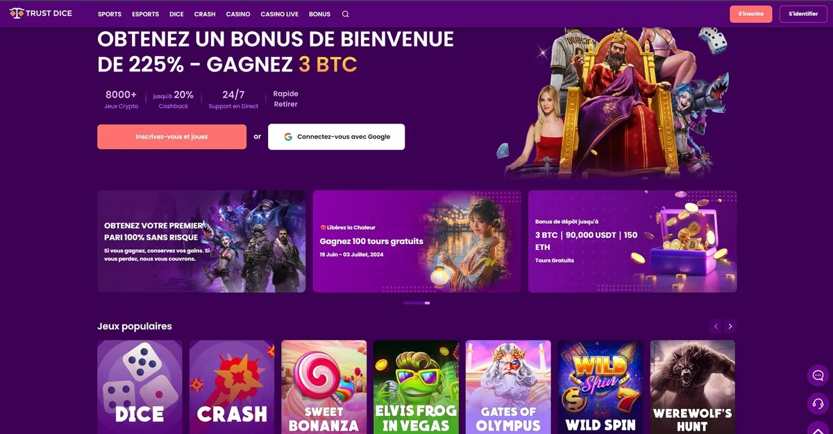 trustdice casino screen fr