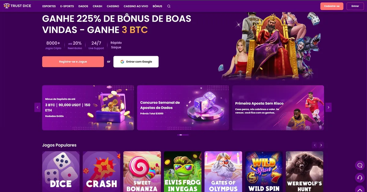 trustdice casino screen pt