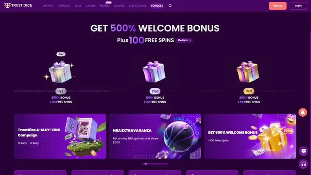 trustdice casino welcome bonus
