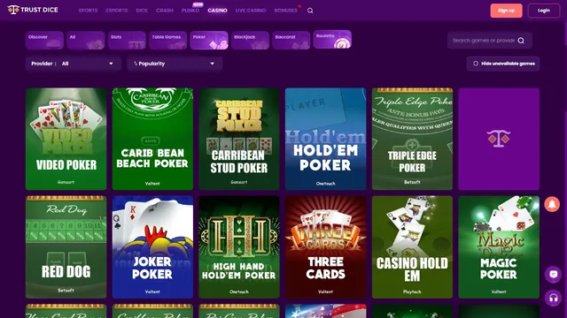 trustdice poker