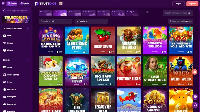 trustdice casino games