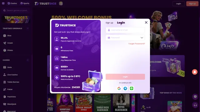 trustdice casino registration