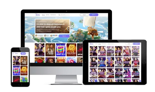 tsars casino website screens