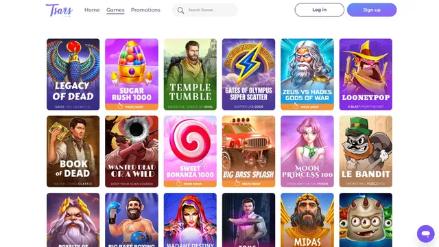 tsars casino games