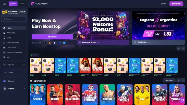 tucanbit casino website screen