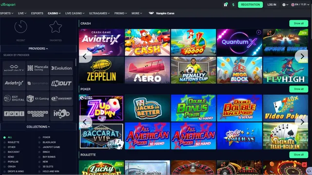 ultrapari casino games